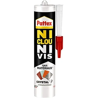 Afbeelding van Pattex 1990625 One for All Crystal montagelijm, extra sterk hechtende alleslijm zonder oplosmiddel, combineert montagelijm en siliconen, 1 x 290 g