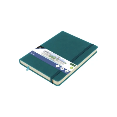 Afbeelding van Kangaro schetsboek A5 dark turquoise met elastiek en lint K 861294