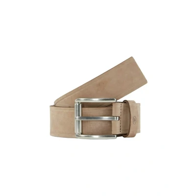 Afbeelding van TOM Tailor Basic Riem, Heren, Maat: 85, Taupe uni