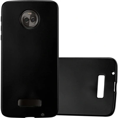 Afbeelding van Cadorabo Hoesje geschikt voor Motorola MOTO X4 in METALLIC ZWART Beschermhoes gemaakt van flexibel TPU silicone Case Cover