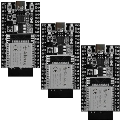 Afbeelding van AZDelivery 3 x ESP32 Dev Kit C V4 NodeMCU WLAN WiFi Development Board met USB aansluiting, compatibel Arduino inclusief e book (ESP32 V2 opvolger)