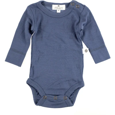 Afbeelding van Wollen Romper lange mouw Merinowol Vintage Indigo 74