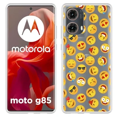 Afbeelding van Cazy Hoesje geschikt voor Motorola Moto G85 Siliconen Emoji