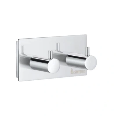 Afbeelding van Handdoekhaak Smedbo Pool Dubbel 8 x 4 cm Chroom