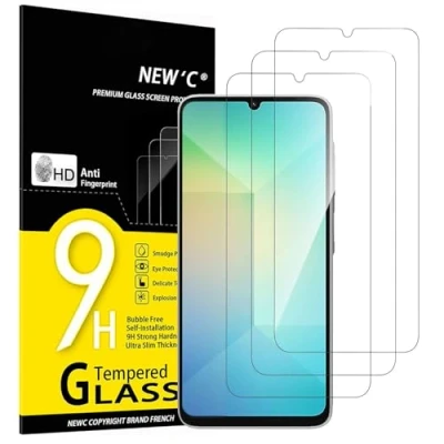 Afbeelding van NEW&#039;C 3 Stuks, Screenprotector voor Samsung Galaxy A06, Gehard Glass Schermbeschermer Film 0.33 mm ultra transparant, resistent