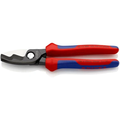 Afbeelding van Knipex Kabelschaar met dubbele snijkanten gebruineerd, meer componentengrepen 200 mm 95 12