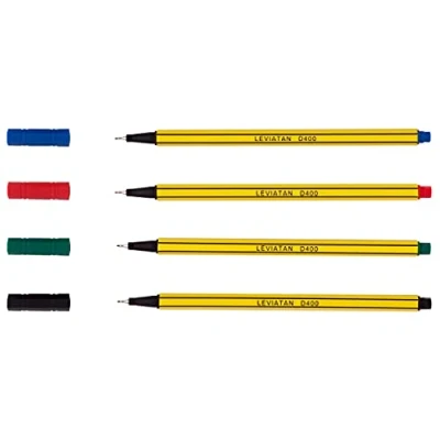 Afbeelding van LEVIATAN D400 Fineliner Set 4 Veelkleurig Fijnlijnstift Kleurrijk Geschikt voor Dagelijks Gebruik Lijnbreedte Ca. 0,4 mm Fijnlijnviltstiften
