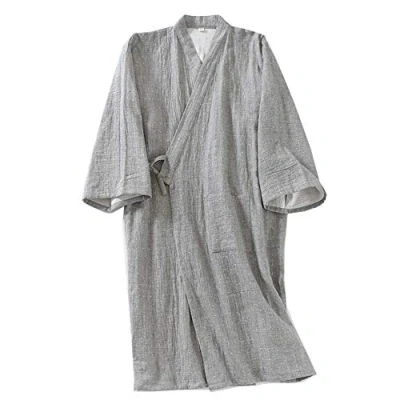 Afbeelding van Mannen Japanse Kimono Double Gauze Katoenen Gewaad Plus Size Zen Kleding Taoïstische ROBE, kleur 18, XL