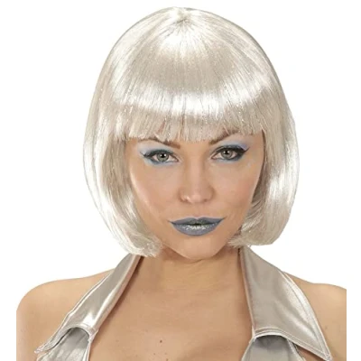 Afbeelding van Widmann Pruik Space Bobba Kort Blond, Zilver Carnavalskleding Verkleedkleding