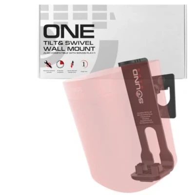 Afbeelding van Muurbeugel voor ONE, ONE SL, Play: 1 zwart compatibel met Sonos ONESL &amp; Play1, ontworpen in het Verenigd Koninkrijk