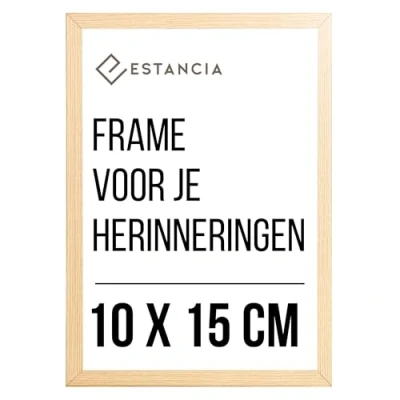 Afbeelding van Eiken Frame 10x15 cm met Onbreekbaar Plexiglas