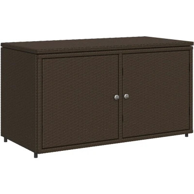 Afbeelding van vidaXL Tuinkast 110x55x60,5 cm poly rattan bruin