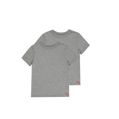 Afbeelding van Levi&#039;s Kids Boy&#039;s Lhb 2Pk T shirt met ronde hals, donkergrijze heide, S