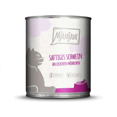 Afbeelding van MjAMjAM 6 x 800 g Kattenvoer sappig varkensvlees met heerlijke wortelen