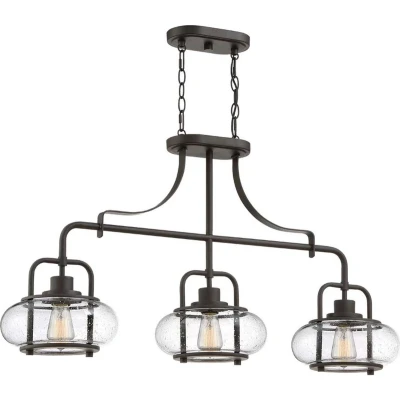 Afbeelding van Quoizel LED Pendelarmatuur Trilogy 3X E27 Max 60W Dimbaar Olde Bronze