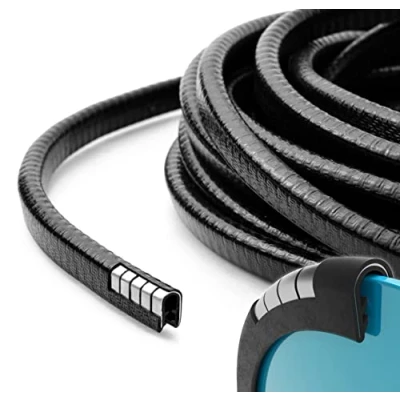 Afbeelding van Randbeschermer Auto 8 m van KING KONG STATE l Zwarte Deurbeschermer Rubber Rubberen Profiel incl. Metalen Versteviging
