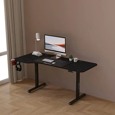 Afbeelding van Game bureau Stryn zit sta elektrisch 160x60/75x72 117 cm zwart pro.tec