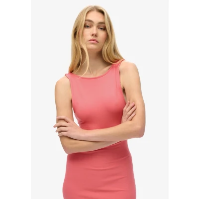 Afbeelding van Superdry Twist BACK MIDI Etuijurk, Dames, Maat: 42, Desert rose pink