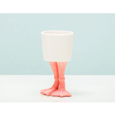 Afbeelding van Bloempot Met Flamingopoten Klein van Bitten