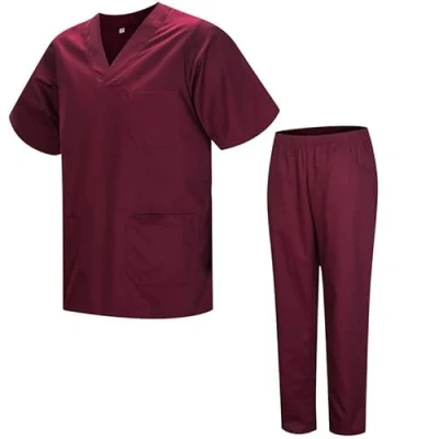 Afbeelding van MISEMIYA Gezondheidsuniformen, uniseks, medische uniformen, sanitaire sets BZ 817 8312, Granaatrood 21, 4XL