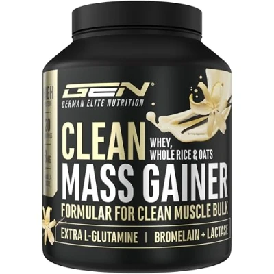 Afbeelding van Clean Weight Gainer 3 kg Met complexe koolhydraten &amp; eiwitten Ideaal voor de massafase Poeder massaopbouw en gewichtstoename Vanillesmaak