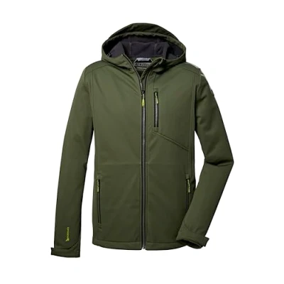 Afbeelding van killtec Heren Softshelljas/outdoorjas met afritsbare capuchon KOS 320 MN SFTSHLL JCKT, olive, XL, 41544 000