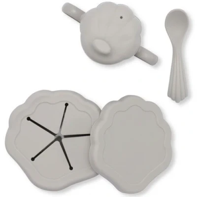 Afbeelding van Konges sløjd babyservies schelp warm grey