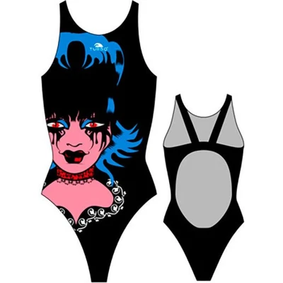 Afbeelding van Turbo Gothic Zwempak Zwart 4XL Vrouw