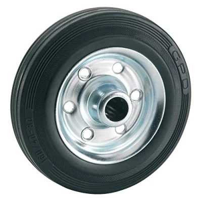 Afbeelding van Dörner + helm 710172 massief rubberen wiel 125 x 37 15 mm met rollager naafbreedte 44