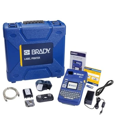 Afbeelding van Brady M510 Draagbare Labelprinter Kit Labelapparaat en Labelmaker Industriële Labelmachine voor Chemisch Bestendige Labels incl. Koffer, Stroomkabel EU 1 Labelcartridge Vervangt BMP51