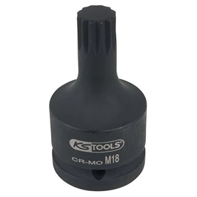 Afbeelding van KS Tools, Dopsleutel + dopmoer, 3/4&quot; Power bitbus voor multitand (XZN) schroeven, kort