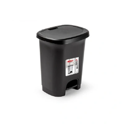 Afbeelding van Forte Plastics Pedaalemmer zwart kunststof 8 l 30 cm