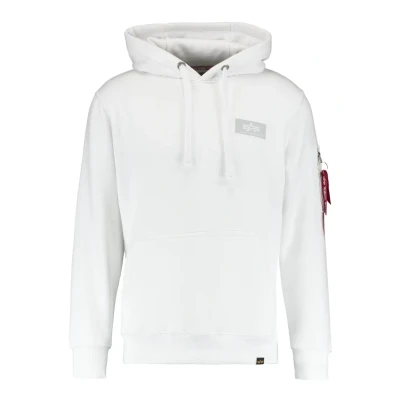 Afbeelding van Alpha Industries BACK Print Hoodie, Heren, Maat: Small, Weiss