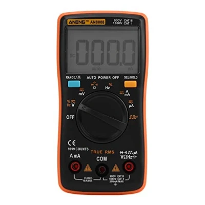 Afbeelding van ANENG AN8008 Digitale multimeter True RMS AC DC spanning Amperometer Stroom Ohm meter Diode Transistors Temperatuur Rood