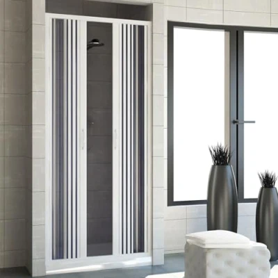 Afbeelding van ROLLPLAST PINTO Douchedeur, kunststof, PVC, mod. Vergine 120 cm, met centrale opening