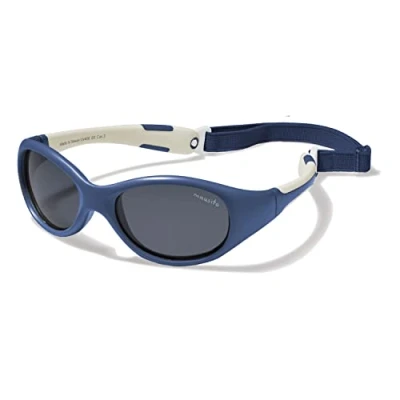 Afbeelding van Mausito Zonnebril voor kinderen van 2 4 jaar en 5 8 jaar, flexibele kinderzonnebril, 100% uv bescherming, verstelbare afneembare hoofdband, BPA vrij, Navy Blauw, Jaren