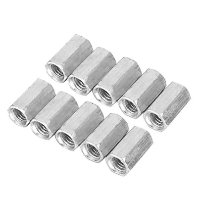 Afbeelding van 10 stks Hex Moer Lange Staaf Zeskantmoer Afstandhouder Draad Fasteners Verzinkt Koolstofstaal M8 (M8 * 40)
