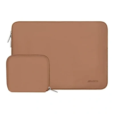 Afbeelding van MOSISO Laptophoes Compatibel met MacBook Air/Pro Retina, 13 13.3&quot; Notebook, Pro 14&quot; 2022 2021 M1 Pro/M1 Max A2442, Neopreen Rugzakhoes Kleine Hoes, Bruin