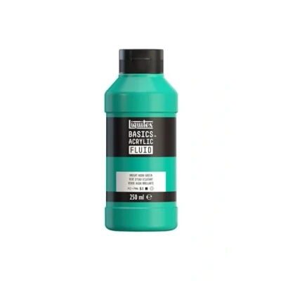 Afbeelding van Liquitex 8870432 Basics Fluid acrylverf met vloeiende consistentie, sneldrogend, lichtecht, waterbestendig, op waterbasis, 250 ml fles aquagroen oplichtend