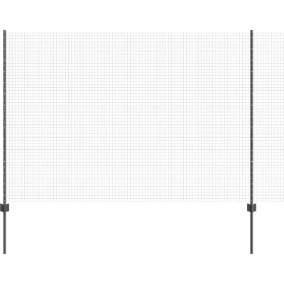 Afbeelding van vidaXL Tuinhekset Set van 2 Grijs Gegalvaniseerd staal 10 x 1,5 m
