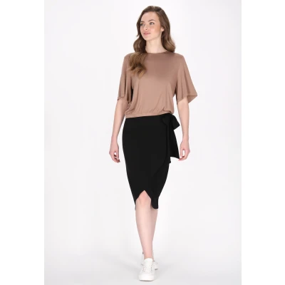 Afbeelding van T shirt SCHMUDDELWEDDA XS / Zand 95% Viscose 5% Elastaan