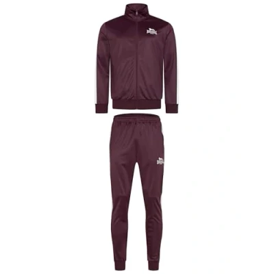 Afbeelding van Lonsdale Training Normale Passform Pember SET Trainingspak, Heren, Maat: Large, Oxblood ecru