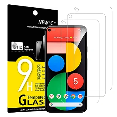 Afbeelding van NEW&#039;C 3 Stuks, Screen Protector voor Google Pixel 5 5G, Gehard Glass Schermbeschermer Film 0.33 mm ultra transparant, resistent