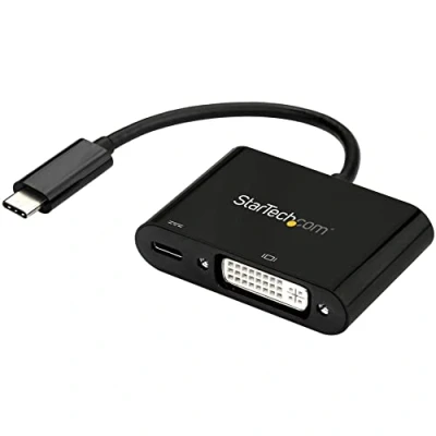 Afbeelding van StarTech.com USB C naar DVI adapter met voeding type 1920 x 1200 zwart