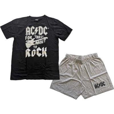 Afbeelding van AC/DC FTATR Guitar Pyjama M Zwart/Grijs