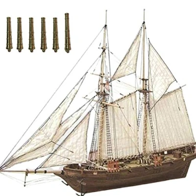 Afbeelding van Waterscooters Model Kits, DIY Schip Assemblage Houten Zeilboot Kit Thuis Decoratie Boot Schaalmodel Speelgoed Kerstcadeaus voor Kinderen