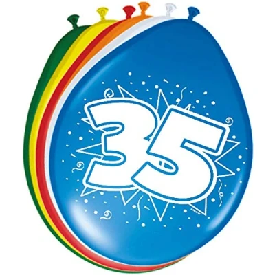 Afbeelding van Ballon 35 jaar 8 stuks
