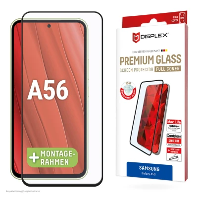 Afbeelding van Displex Premium glas, volledig gepantserd glas (1 Stuk, Samsung Galaxy A56), Smartphone beschermfolie, Transparant
