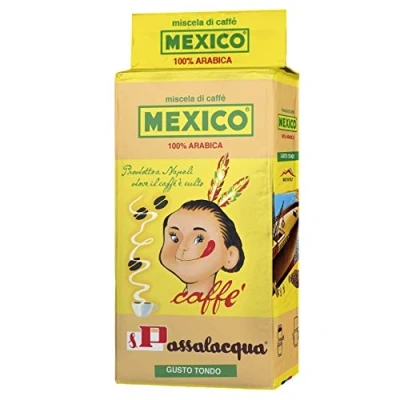 Afbeelding van KOFFIE PASSALACQUA MEKICO GUSTO TONDO 100% ARABICA PAKKET 250g GEMALEN