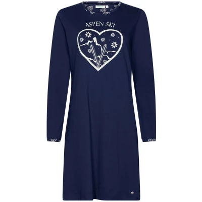 Afbeelding van Rebelle Nachthemd Aspen Ski Katoen Blauw Maat 48
